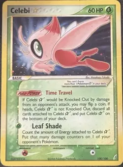 Pokemon Celebi Star 100/100 EX Crystal Guardians Ultra Rare Holo 60HP damaged - Image 1