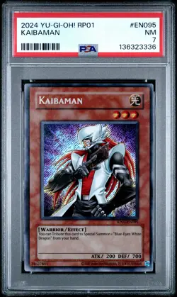 2024 YU-GI-OH! RP01-RETRO PACK #EN095 KAIBAMAN PSA 7 - Image 1