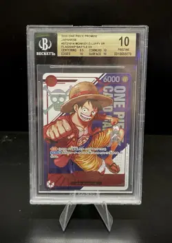 Monkey D Luffy SR ST21-014 Japanese One Piece Promo Flagship Battle Ex BGS 10 - Image 1