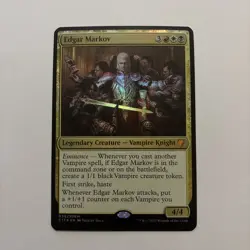MTG OVERSIZED NM Edgar Markov Vampire Commander 2017 Card Foil Magic Gathering - Image 1