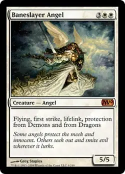 Baneslayer Angel - Medium Play MTG Magic 2010 Core Set - Image 1