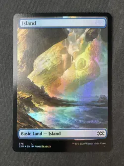 MTG Double Masters #376 Full Art Foil Island (376) - Image 1