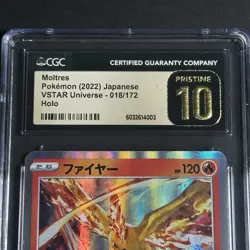 Pokemon Card Japanese Moltres Holo CGC 10 Pristine, VSTAR UNIVERSE 018/173, 2022 - Image 2