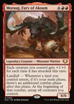 Moraug, Fury of Akoum Light Play, English Magic the Gathering MTG Commander: Edg - Image 1