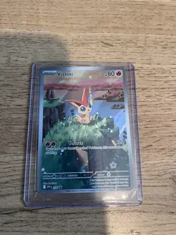 Pokemon TCG Victini SVP 208 Black Star Promo Illustration Rare – Near Mint - Image 1