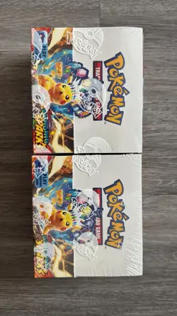 Pokemon Scarlet & Violet Surging Sparks Booster Boxes x2 English Sealed - Image 1