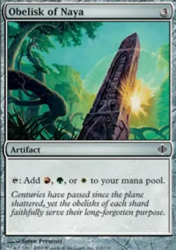 Obelisk of Naya - Light Play MTG Shards of Alara - Image 1