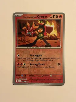 Pokemon TCG Hearthflame Mask Ogerpon 44/182 Sv10: Destined Rivals Reverse Holo - Image 1