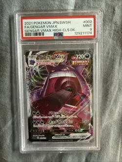 2021 Pokemon Gengar Vmax Deck #002/019 Gengar Vmax Holo FA PSA 9 NM Free Postage - Image 1