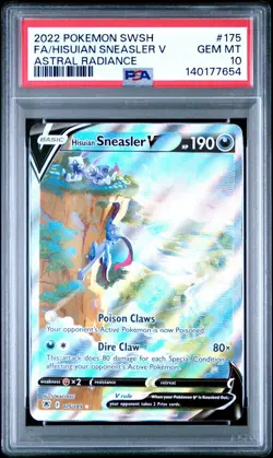 PSA 10 HISUIAN SNEASLER V 175/189 FULL ART ASTRAL RADIANCE POKEMON 🌑 - Image 1