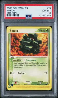 2003 POKEMON EX DRAGON #71 PINECO PSA 8 - Image 1