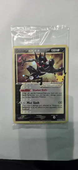 Pokemon Greninja Gold Star SWSH144 25th Celebrations Promo Sealed NM - Image 1
