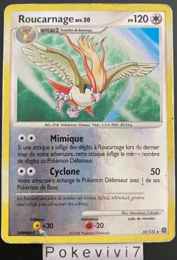 Carte Pokemon ROUCARNAGE 35/132 RARE REVERSE Diamant et Perle D&P FR OCCASION - Image 1