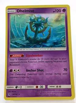 Pokemon TCG Dhelmise Sun & Moon: Guardians Rising 59/145 Holo Rare - Image 1