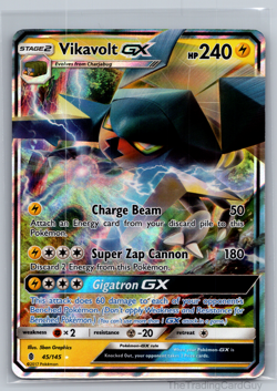 Vikavolt GX 45/145 Sun & Moon Guardians Rising Pokemon TCG Holo Ultra Rare NM - Image 1