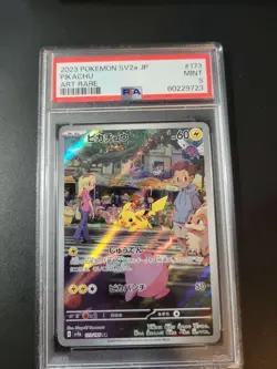 PSA 9 MINT Pikachu AR 173/165 SV2a Japanese Pokemon 151 Pokemon - Image 1