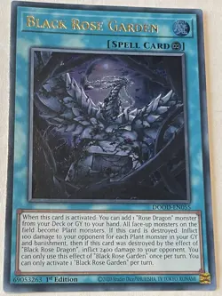 YUGIOH DOOD-EN055 Black Rose Garden Ultra Rare 1st Edition - Image 1
