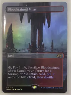 MTG Modern Horizons 3 Bloodstained Mire Borderless Foil - Image 1