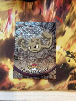 Geodude #74 Topps Chrome Pokemon TV Animation Edition VTG 2000 Holo Foil - Image 1