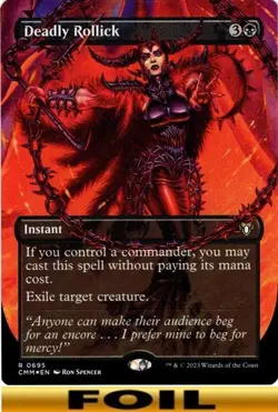 1x - Deadly Rollick - FOIL BORDERLESS #695 - Commander Masters - NM MTG - Image 1