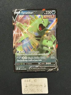 Pokemon SWSH PROMO - Tyranitar V - SWSH109 - Full Art Promo - M/NM - Image 1