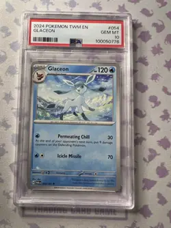 PSA 10 Glaceon TWILIGHT MASQUERADE TWM EN #54 Pokemon POP 5! - Image 1