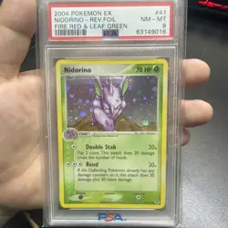 PSA 8 Nidorino Reverse Foil 41/112 EX FireRed and LeafGreen 2004 Pokemon Card - Image 1