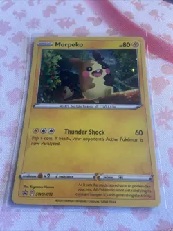 Morpeko SWSH 012 Black Star Promo Sword & Shield Holo Rare Pokemon Card - Image 1