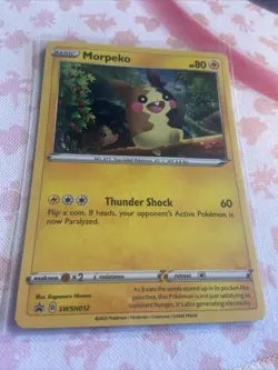 Morpeko SWSH 012 Black Star Promo Sword & Shield Holo Rare Pokemon Card - Image 2