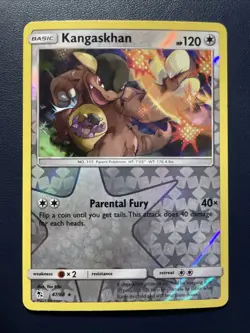 1x Pokemon TCG Hidden Fates Reverse Holo Kangaskhan 47/68 Fast Ship NM Toploaded - Image 1