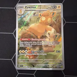 Pokemon Pawmot Scarlet & Violet Base Set 209/198 Holo Illustration Rare ref#169 - Image 1