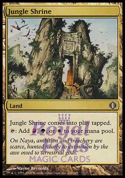 Jungle Shrine 1x FOIL ALA MTG Shards of Alara Uncommon MINT land red green white - Image 1
