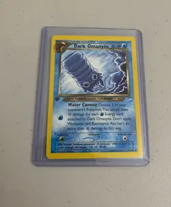 Pokemon Dark Omanyte Neo Destiny 37/105 1st Edition Uncommon 2002 WotC Vintage - Image 1