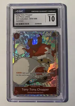 2023 ONE PIECE TONY TONY CHOPPER GIFT COLLECTION ST01-006 CGC 10 GEM MINT - Image 1