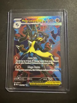 Pokemon Mega Lucario EX Holo Ultra Rare Card 160/132 Me01: Mega Evolution - Image 1