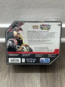 Pokemon TCG Iron Treads Ex Paldean Fates Tin (5x Packs) SEALED - Image 2