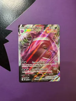 Pokemon Gengar VMAX TCG SWSH Fusion Strike Holo Ultra Rare Full Art Card 157/264 - Image 1