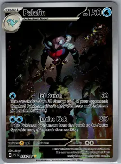 Palafin 225/091 - Pokemon TCG SV: Paldean Fates - Illustration Rare (NM) - Image 1