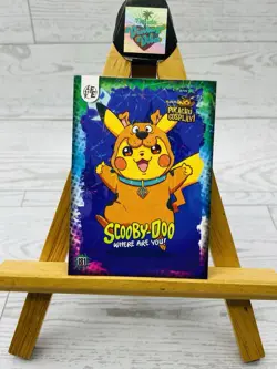 Pikachu as Scooby-Doo Cosplay Lazer Holo Non- Pokemon Fan Art Holyday Edition - Image 1