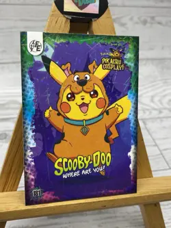 Pikachu as Scooby-Doo Cosplay Lazer Holo Non- Pokemon Fan Art Holyday Edition - Image 2