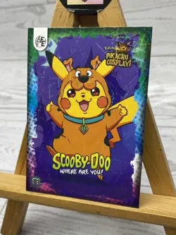 Pikachu as Scooby-Doo Cosplay Lazer Holo Non- Pokemon Fan Art Holyday Edition - Image 3