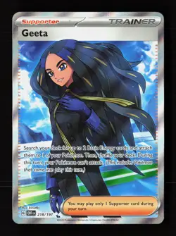 Geeta 218/197 Ultra Rare Obsidian Flames Pokemon Near Mint - Image 1