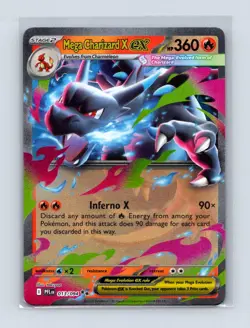 Mega Charizard X ex 013/094 Double Rare Phantasmal Flames Pokemon Lightly Played - Image 1