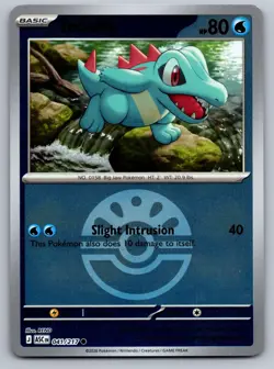 TOTODILE (FRIEND BALL) 041/217 REVERSE HOLO C POKEMON ASCENDED HEROES NM/M - Image 1