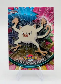 2000 Topps Chrome Pokemon: Mankey #56 - NM - Image 1