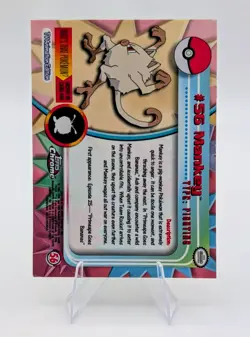 2000 Topps Chrome Pokemon: Mankey #56 - NM - Image 2