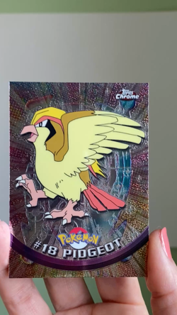 Topps Chrome Pokemon Pidgeot #18 LP Base Foil Chrome 1999 Vintage - Image 2
