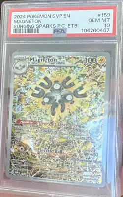 2024 POKEMON SVP BLACK STAR PROMO POKEMON CENTER STAMPED #159 MAGNETON PSA 10 - Image 1
