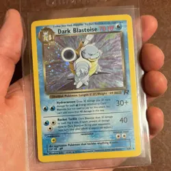 Pokemon Dark Blastoise 70 HP Rare Holo 3/82 Team Rocket Card (MODERATELY PLAYED) - Image 1