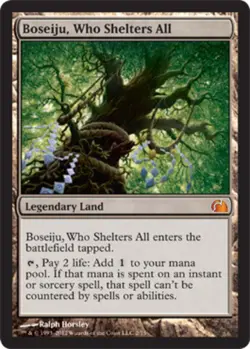 Light Play, English MTG Foil Boseiju, Who Shelters All - Foil From the Vault: Re - Image 1